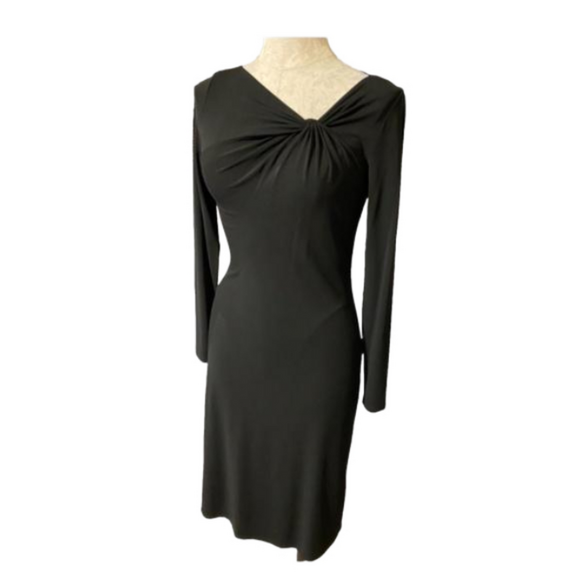 Elie Tahari Dress Black 6 Small Stretch Long Sleeve Julia  NWT $358 - Picture 1 of 8